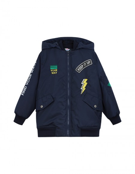 Куртка-бомбер с капюшоном