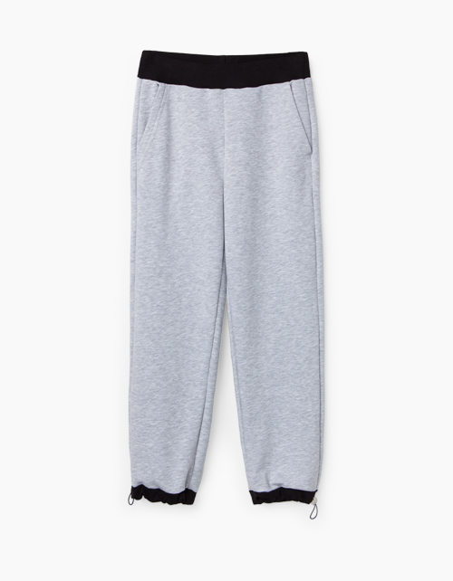 Купить брюки-джоггеры цвета серый меланж для мальчика Bellbimbo