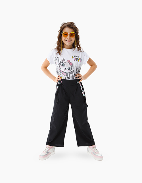 Купить черные брюки-кюлоты