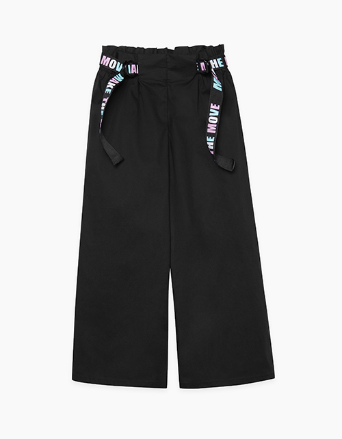 Купить черные брюки-кюлоты