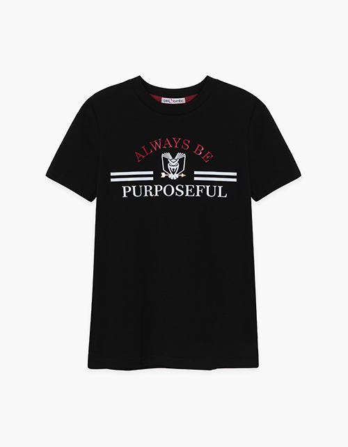 Черная футболка с принтом для мальчика Черная футболка с принтом для мальчика