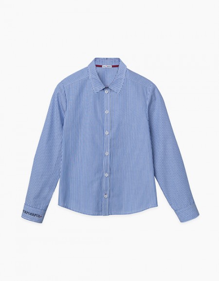 Рубашка в бело-голубую полоску Рубашка в бело-голубую полоску