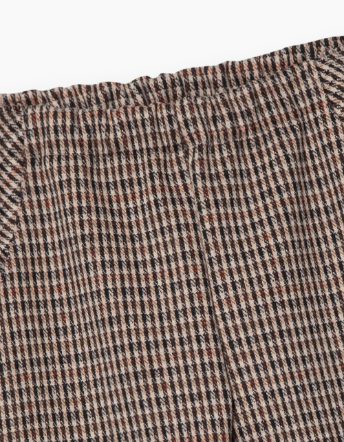 Клетчатые брюки-джеггинсы для девочки