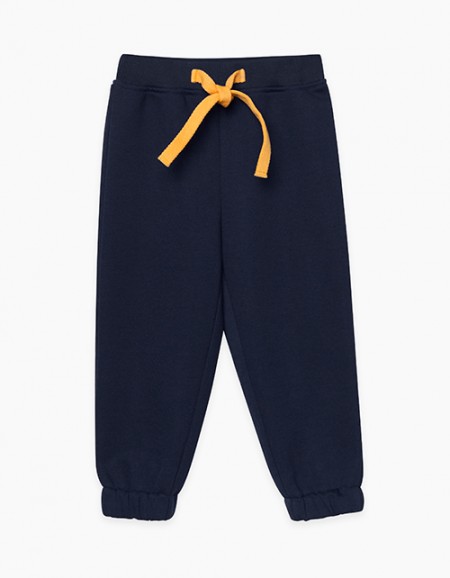 Темно-синие брюки-джоггеры для мальчика Темно-синие брюки-джоггеры для мальчика