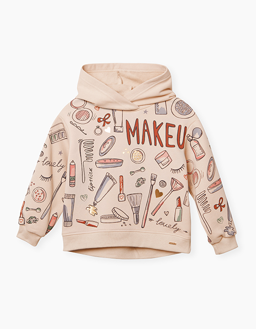Бежевое худи для девочки Бежевое худи для девочки