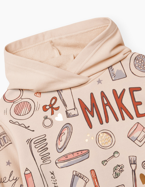 Бежевое худи для девочки Бежевое худи для девочки