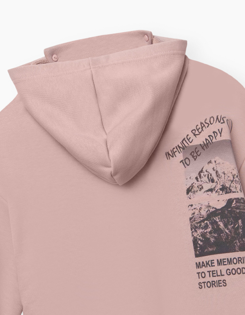 Темно-розовое худи для девочки