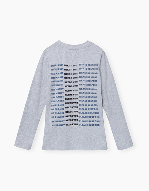 Серый лонгслив для мальчика