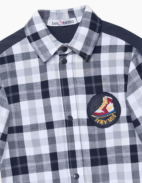 Фланелевая рубашка в клетку для мальчика