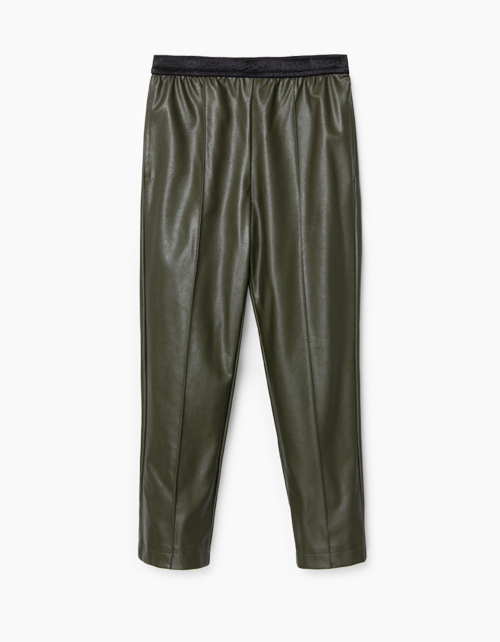 Брюки из экокожи для девочки