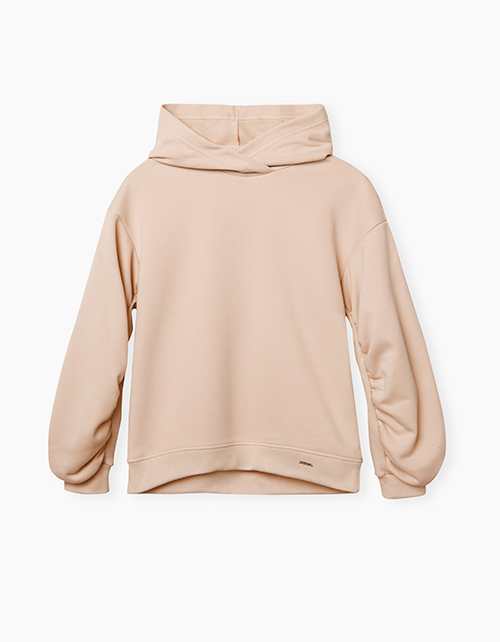 Бежевое худи для девочки-подростка