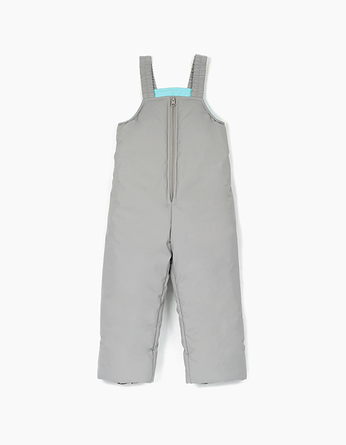 Зимний светло-серый полукомбинезон для девочки