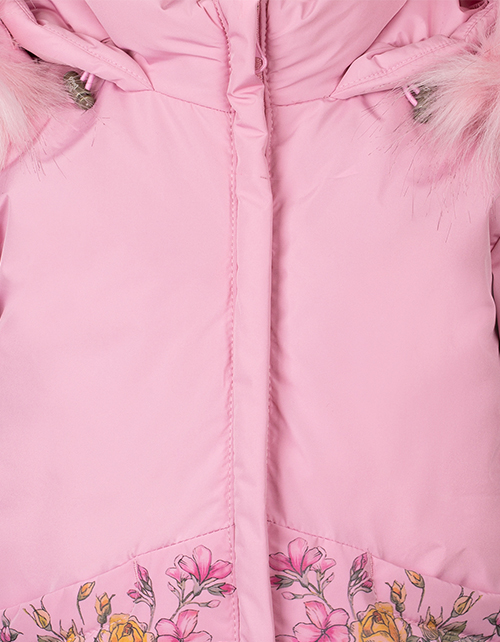 Розовая зимняя куртка для девочки