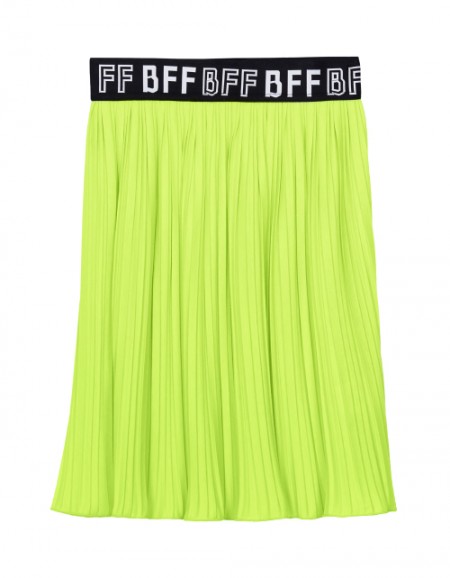 Плиссированная лимонная юбка