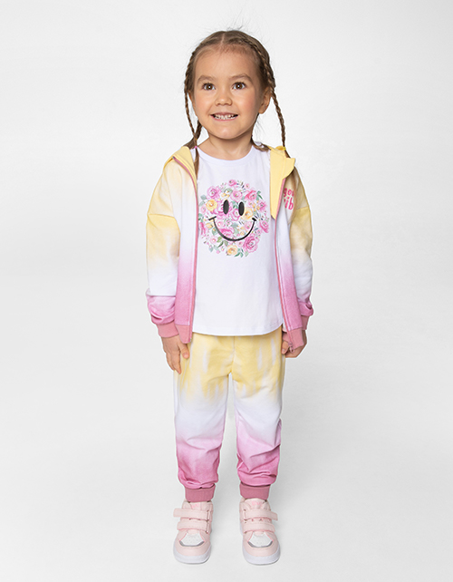 Брюки-джоггеры с принтом тай-дай для девочки