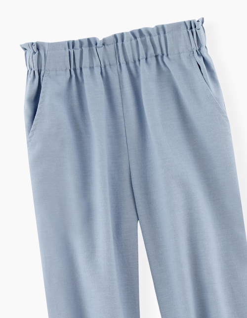 Брюки-каррот цвета деним для девочки Брюки-каррот цвета деним для девочки