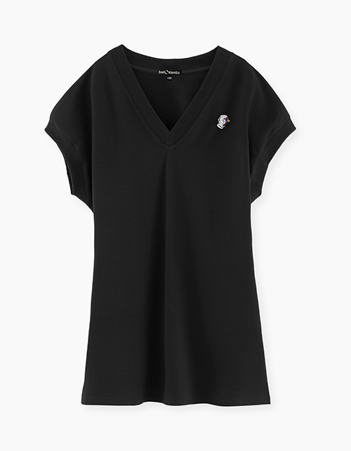 Черный школьный сарафан-жилет