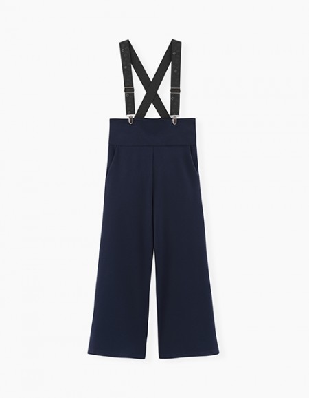 Темно-синие брюки-кюлоты