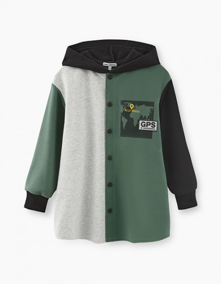 Жакет-рубашка в стиле колор-блок для мальчика