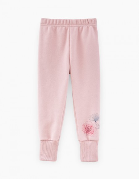 Темно-розовые брюки-джоггеры для девочки Темно-розовые брюки-джоггеры для девочки