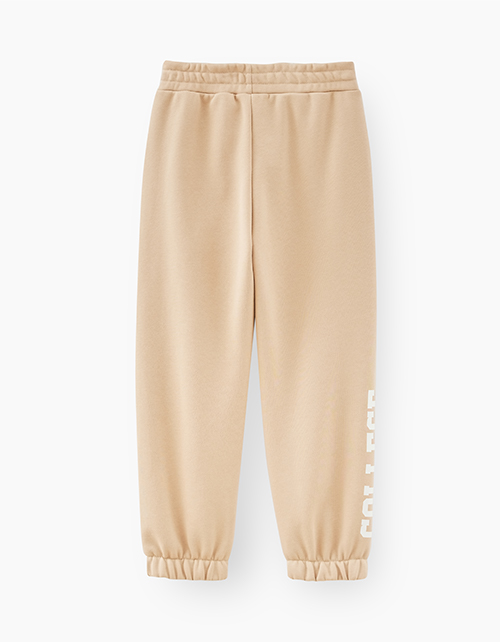 Бежевые брюки-джоггеры для мальчика