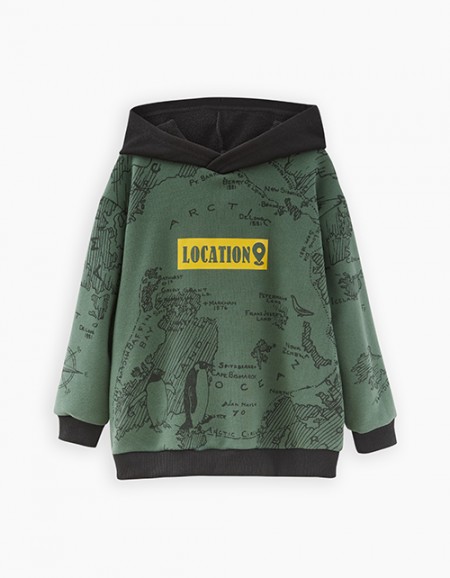 Худи цвета хаки для мальчика Худи цвета хаки для мальчика