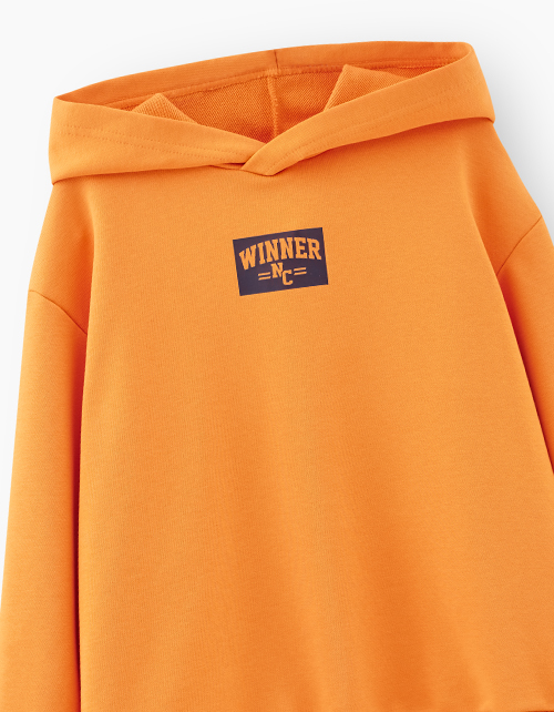 Оранжевое худи для мальчика