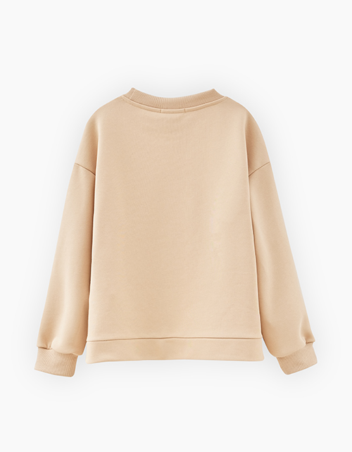Бежевый свитшот для девочки
