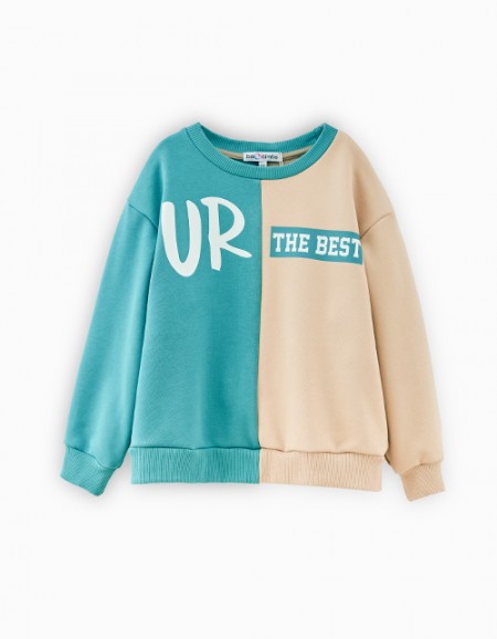 Свитшот в стиле колор-блок для мальчика Свитшот в стиле колор-блок для мальчика