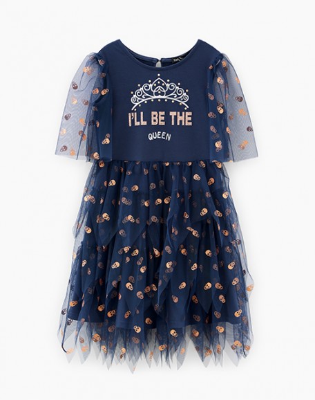 Стильное платье в оттенке темный ирис