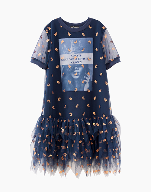 Стильное платье в оттенке темный ирис