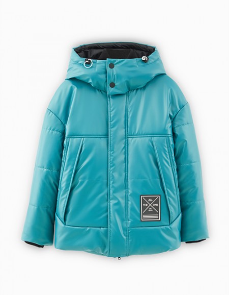 Темно-бирюзовая зимняя куртка для мальчика