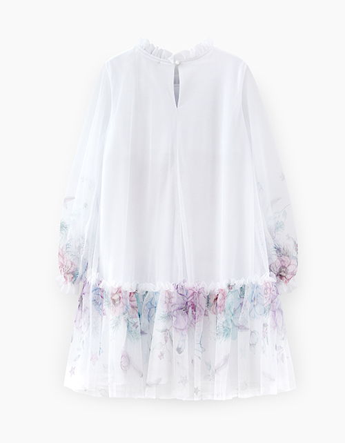 Белое нарядное платье