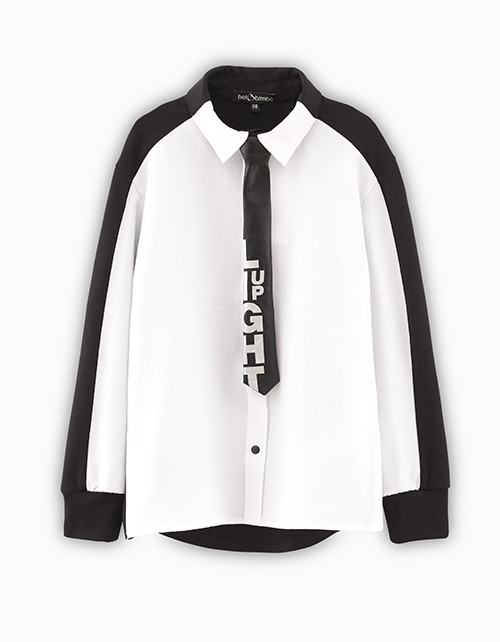 Комбинированная рубашка для мальчика