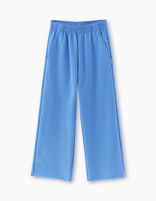 Широкие лазурные брюки для девочки