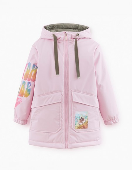 Весенняя куртка с капюшоном для девочки