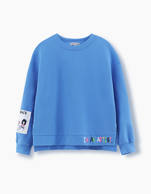 Лазурный свитшот для девочки