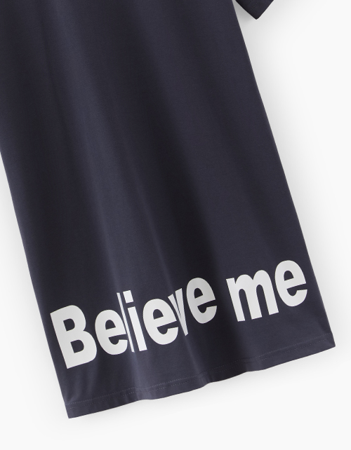 Платье-футболка графитовое