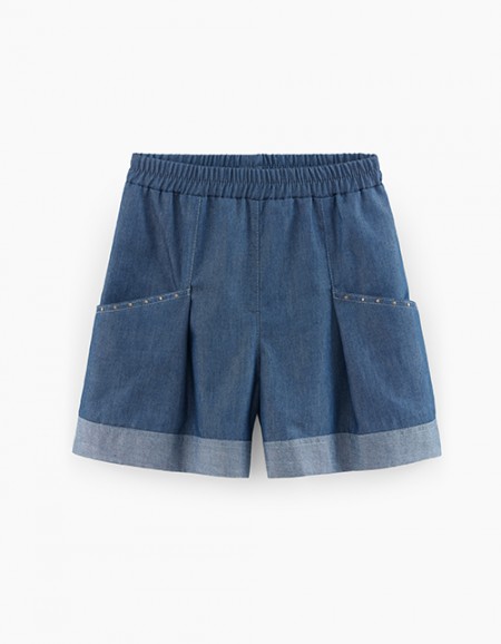 Шорты в оттенке деним для девочки