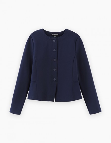 Тёмно-синий школьный жакет для девочки Тёмно-синий школьный жакет для девочки