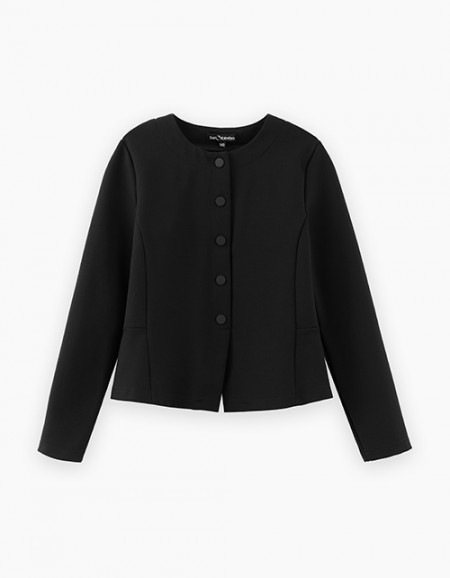Чёрный школьный жакет для девочки Чёрный школьный жакет для девочки