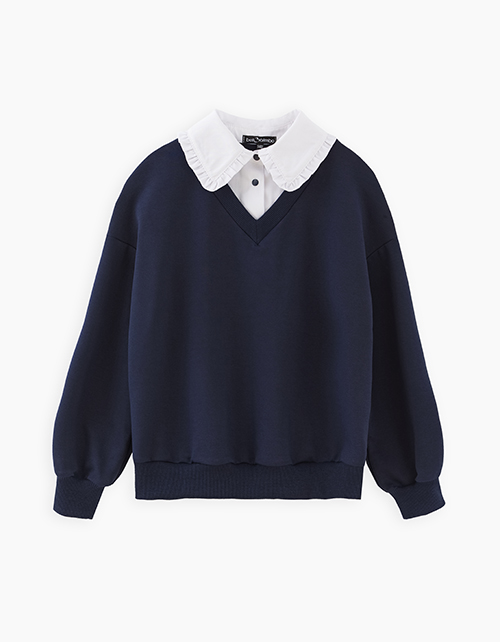 Школьный джемпер-обманка для девочки