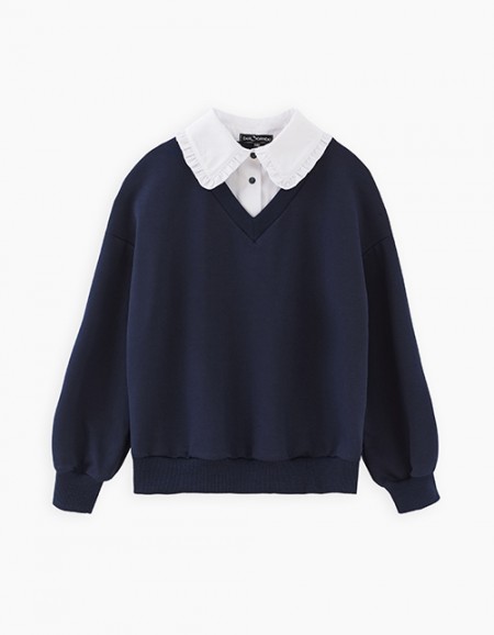 Школьный джемпер-обманка для девочки Школьный джемпер-обманка для девочки