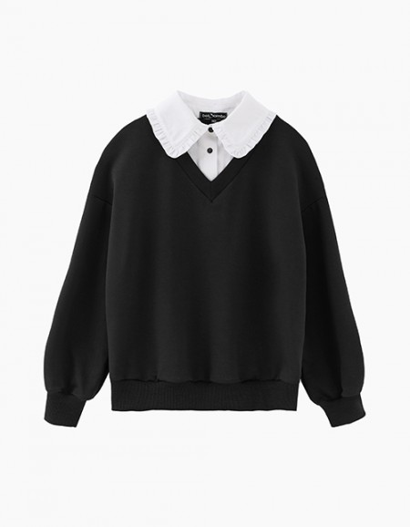 Школьный джемпер-обманка для девочки