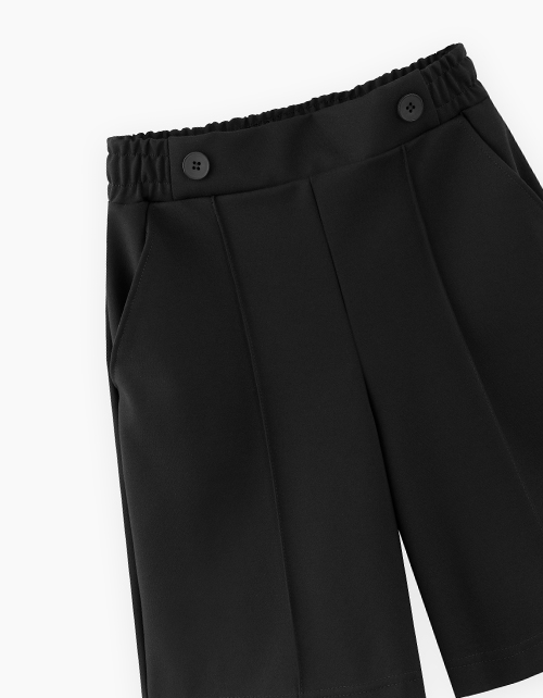 Чёрные шорты-бермуды для девочки