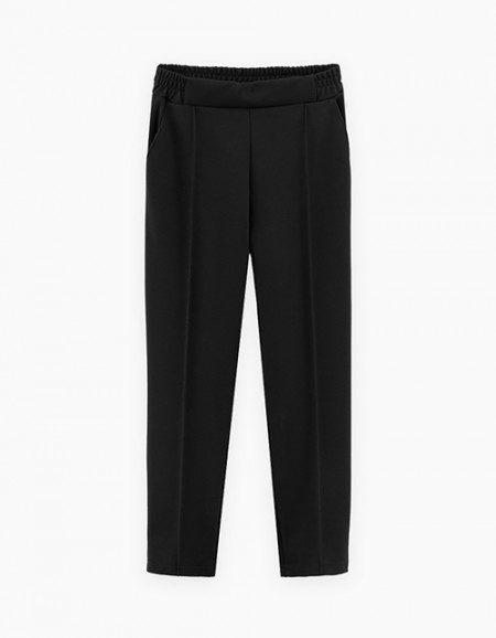 Зауженные чёрные школьные брюки для девочки Зауженные чёрные школьные брюки для девочки