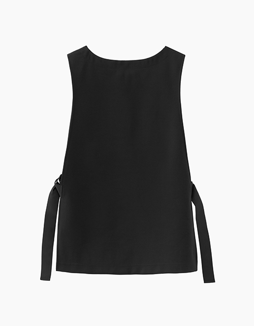 Распашная чёрная школьная жилетка для девочки