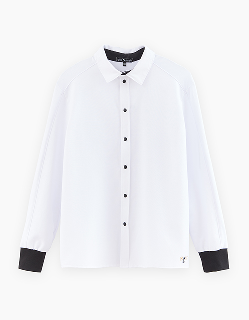 Комбинированная школьная рубашка для мальчика