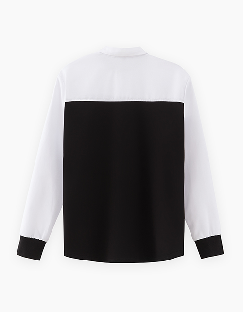 Комбинированная школьная рубашка для мальчика