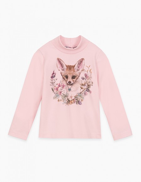 Лонгслив светло-розовый для девочки